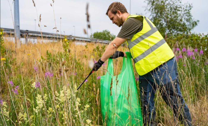 An image of Total Groundcare Services litter picking An image of Total Groundcare Services litter picking