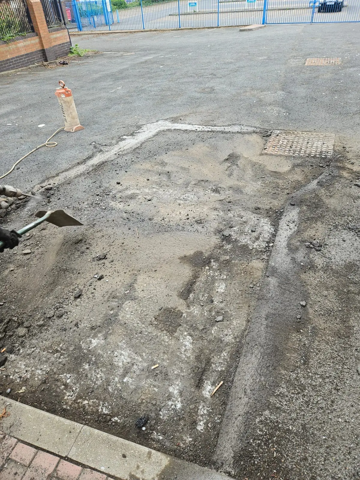 Before Total Groundcare Services Pothole Repair in Dudley